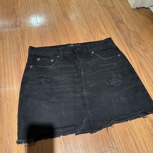 Aeropostale Distressed Black Mini Skirt
